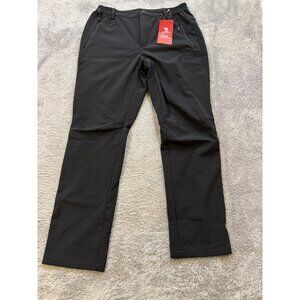Camel Crown Pants Women's Large Black Soft Shell Fleece Lined front Pockets